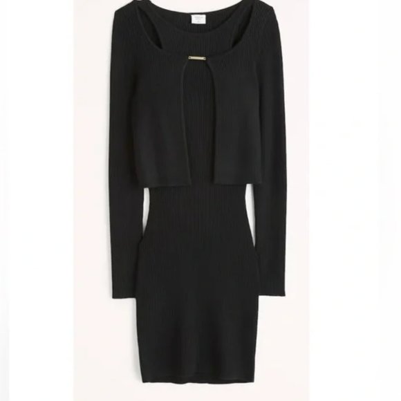 NWOT Abercrombie & Fitch Sweater Dress and Scuba Cardigan Set - Picture 1 of 4